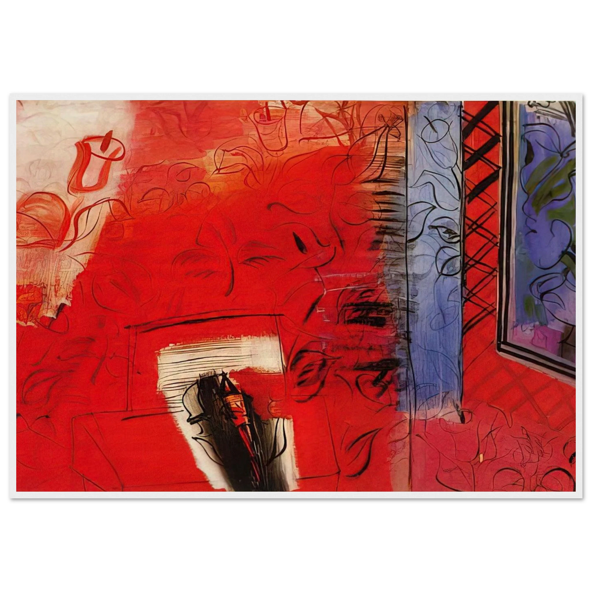 STILL LIFE WITH VIOLIN HOMMAGE TO BACH 1952 Framed Poster | Raoul Dufy Framed Prints Wall Art | Raoul Dufy Shop