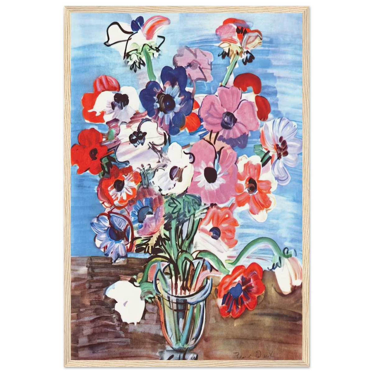 ANEMONES 1937 Framed Poster | Raoul Dufy Framed Prints Wall Art | Raoul Dufy Shop