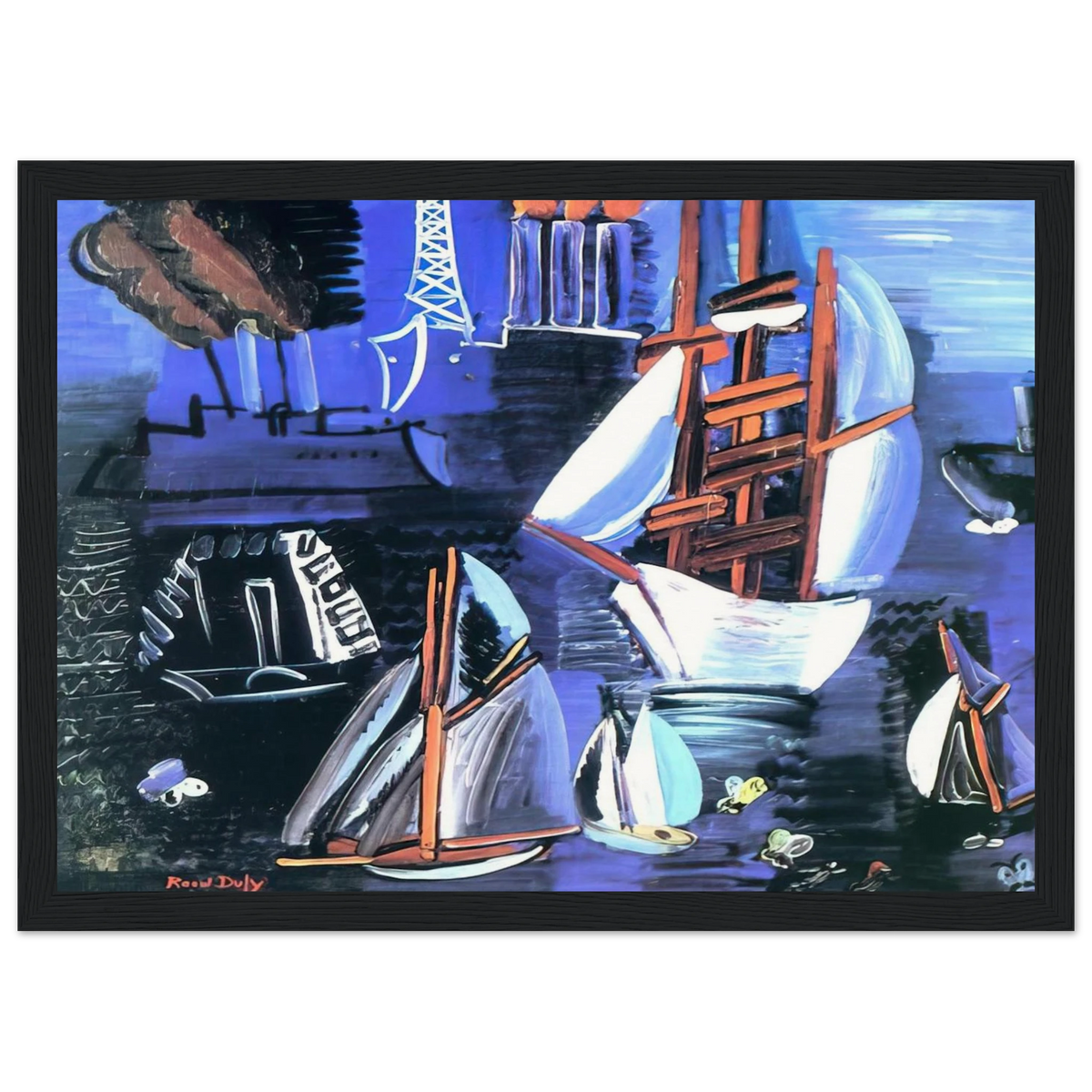 BOATS IN LE HAVRE 1926 Framed Poster | Raoul Dufy Framed Prints Wall Art | Raoul Dufy Shop