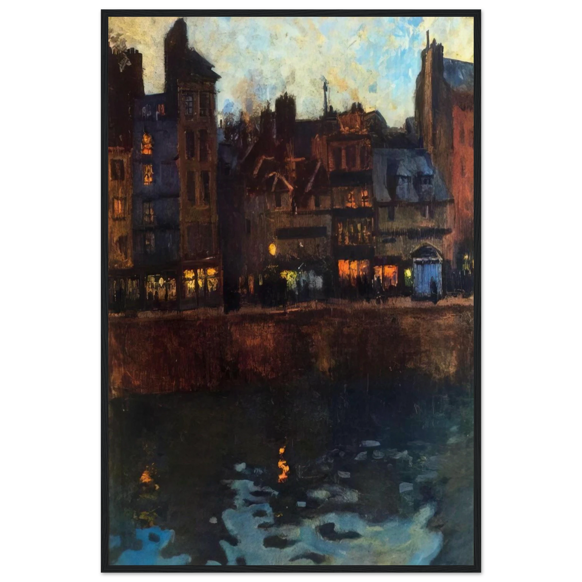 PIER OF LE HAVRE IN THE EVENING 1901 Framed Poster | Raoul Dufy Framed Prints Wall Art | Raoul Dufy Shop