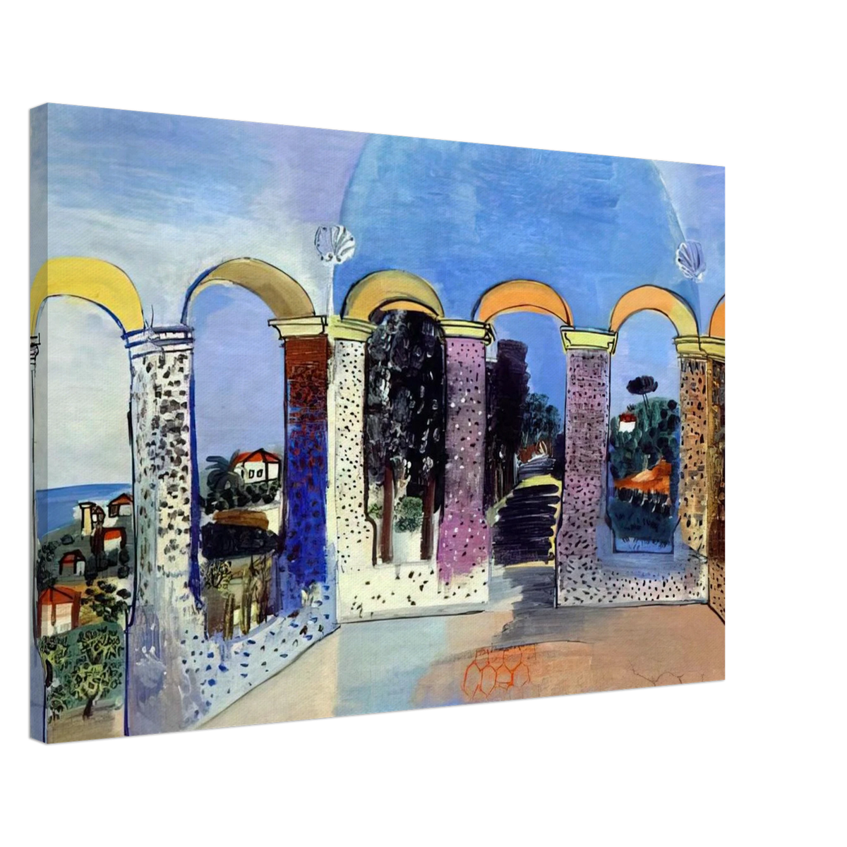 ARCADES AT VALLAURIS 1927 Canvas | Raoul Dufy Canvas | Raoul Dufy Shop