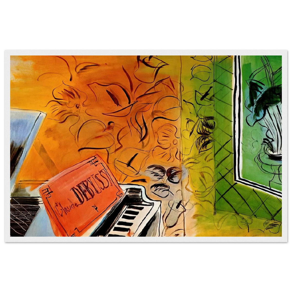 HOMAGE TO CLAUDE DEBUSSY 1952 Framed Poster | Raoul Dufy Framed Prints Wall Art | Raoul Dufy Shop