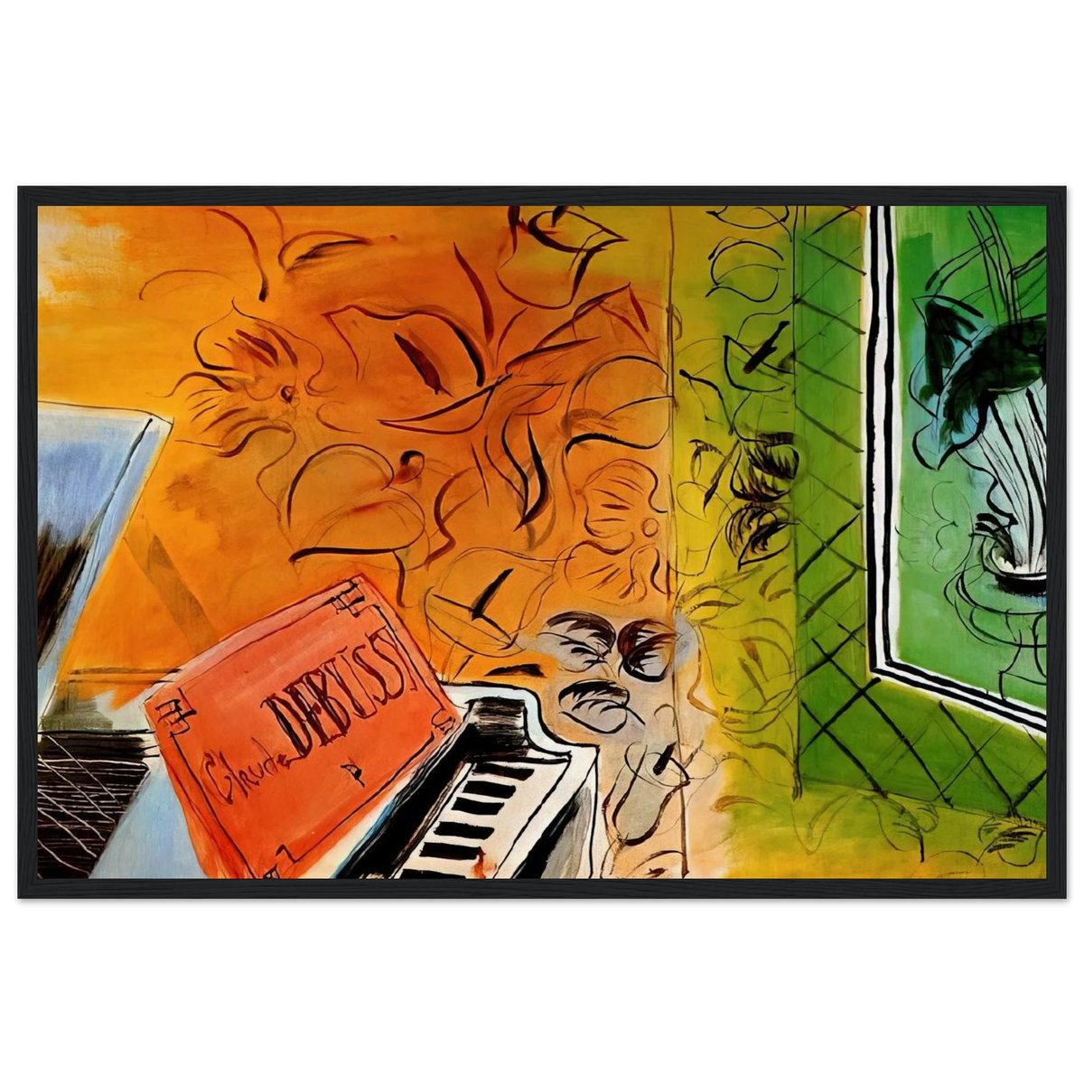 HOMAGE TO CLAUDE DEBUSSY 1952 Framed Poster | Raoul Dufy Framed Prints Wall Art | Raoul Dufy Shop