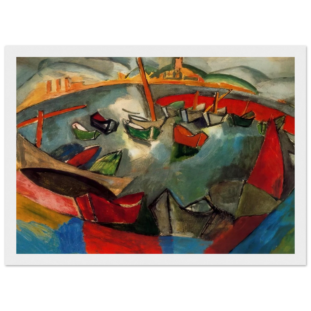 BOATS IN MARSEILLE 1908 Framed Poster | Raoul Dufy Framed Prints Wall Art | Raoul Dufy Shop