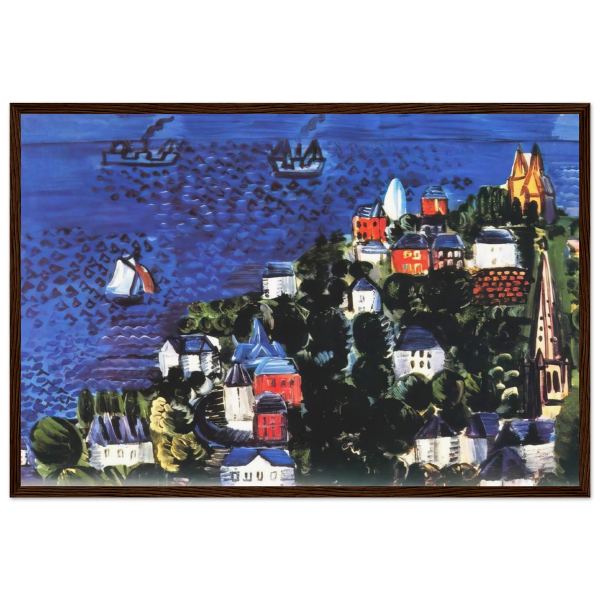 VIEW OF SAINTE ADRESSE Framed Poster | Raoul Dufy Framed Prints Wall Art | Raoul Dufy Shop