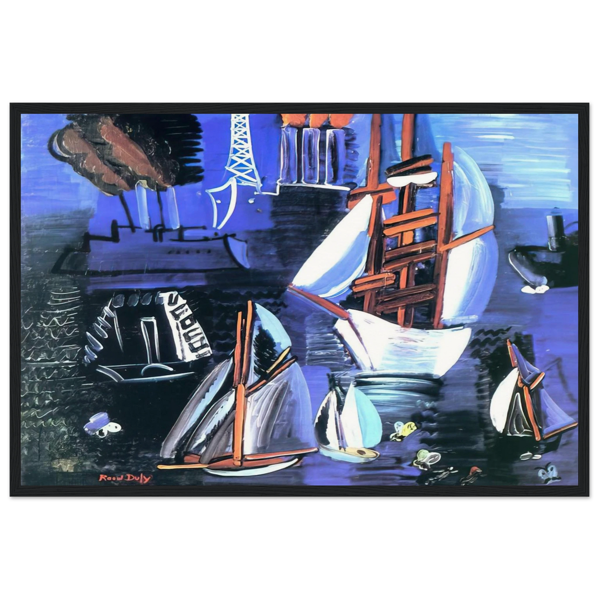 BOATS IN LE HAVRE 1926 Framed Poster | Raoul Dufy Framed Prints Wall Art | Raoul Dufy Shop