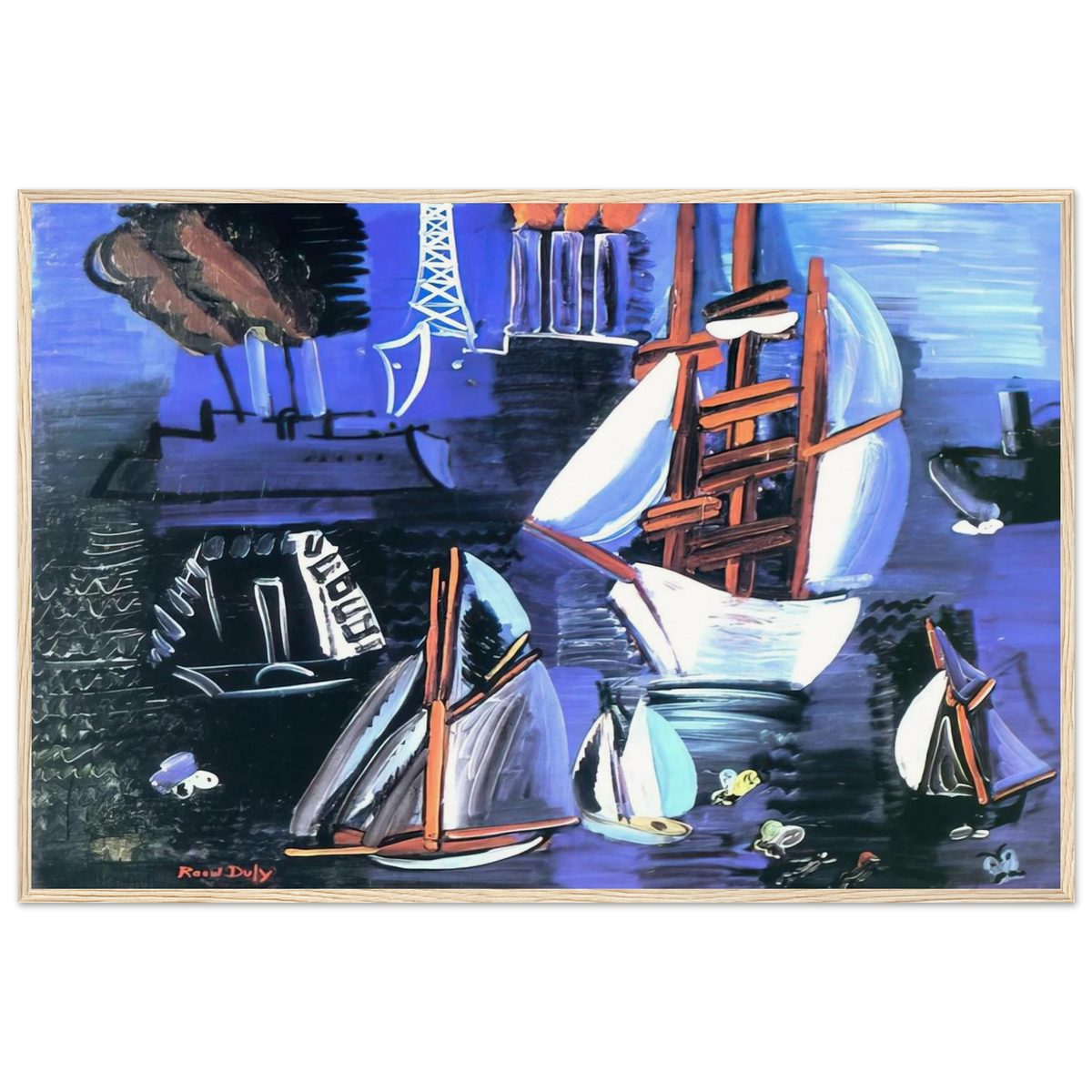 BOATS IN LE HAVRE 1926 Framed Poster | Raoul Dufy Framed Prints Wall Art | Raoul Dufy Shop