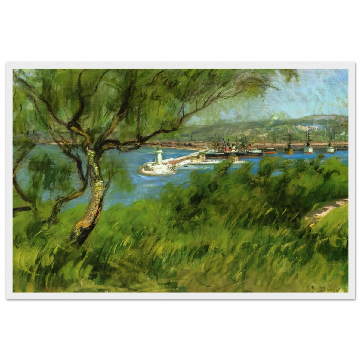 VIEW OF A PORT Framed Poster | Raoul Dufy Framed Prints Wall Art | Raoul Dufy Shop