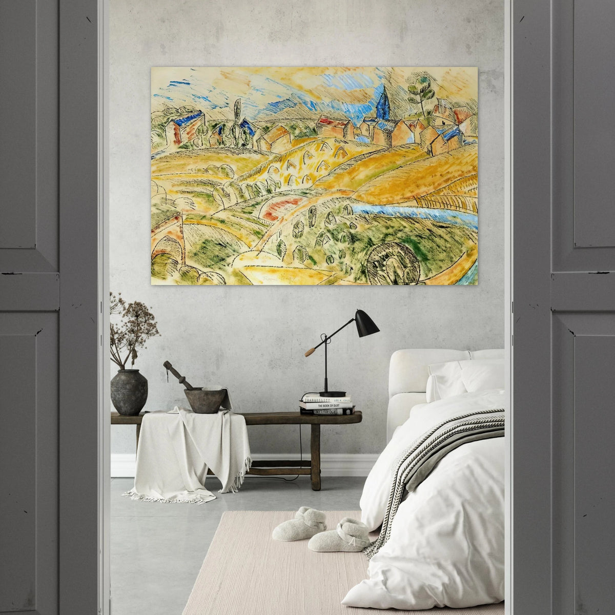 CUBIST LANDSCAPE WITH HAYSTACKS Poster | Raoul Dufy Poster | Raoul Dufy Shop