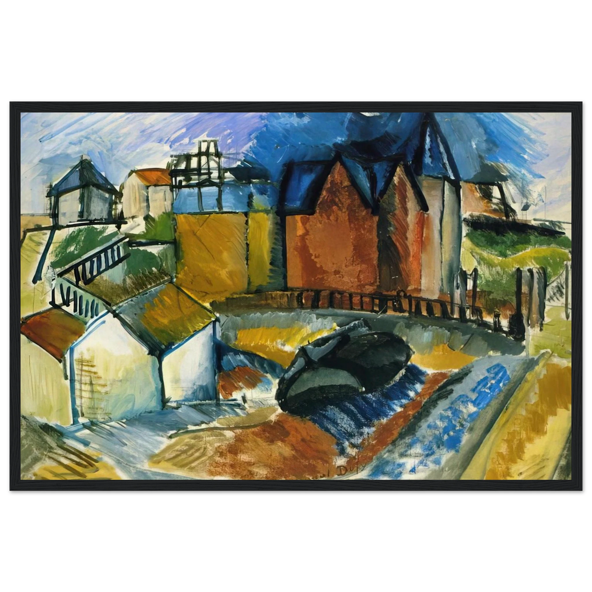 THE BEACH AT HAVRE 1910 Framed Poster | Raoul Dufy Framed Prints Wall Art | Raoul Dufy Shop