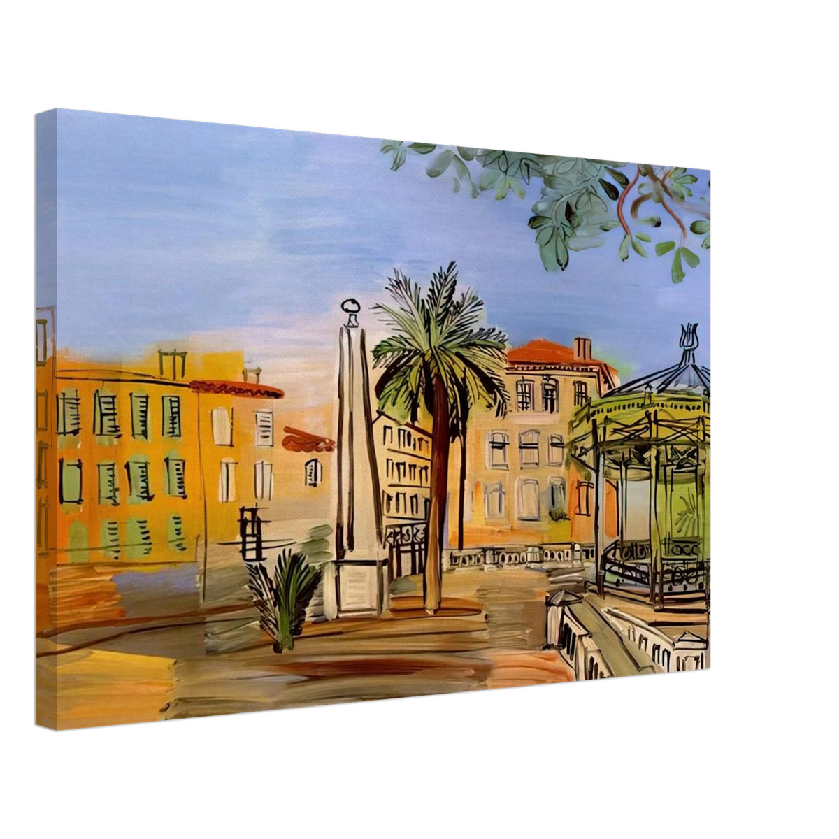 THE SQUARE IN HYERES Canvas | Raoul Dufy Canvas | Raoul Dufy Shop
