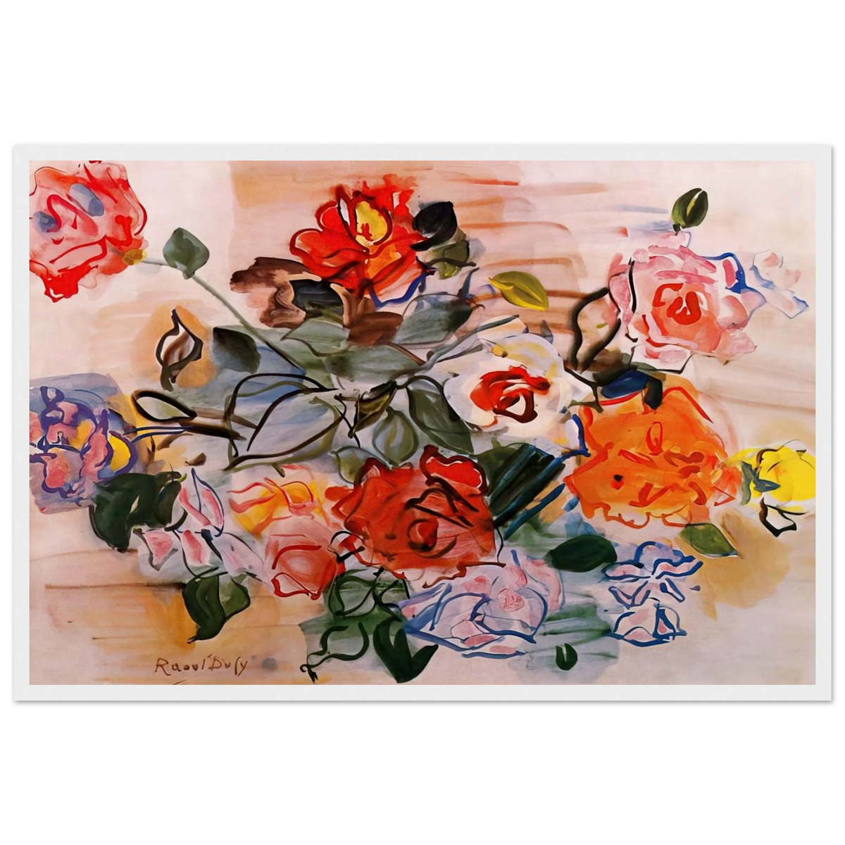 PINK BUNCH 1940 Framed Poster | Raoul Dufy Framed Prints Wall Art | Raoul Dufy Shop