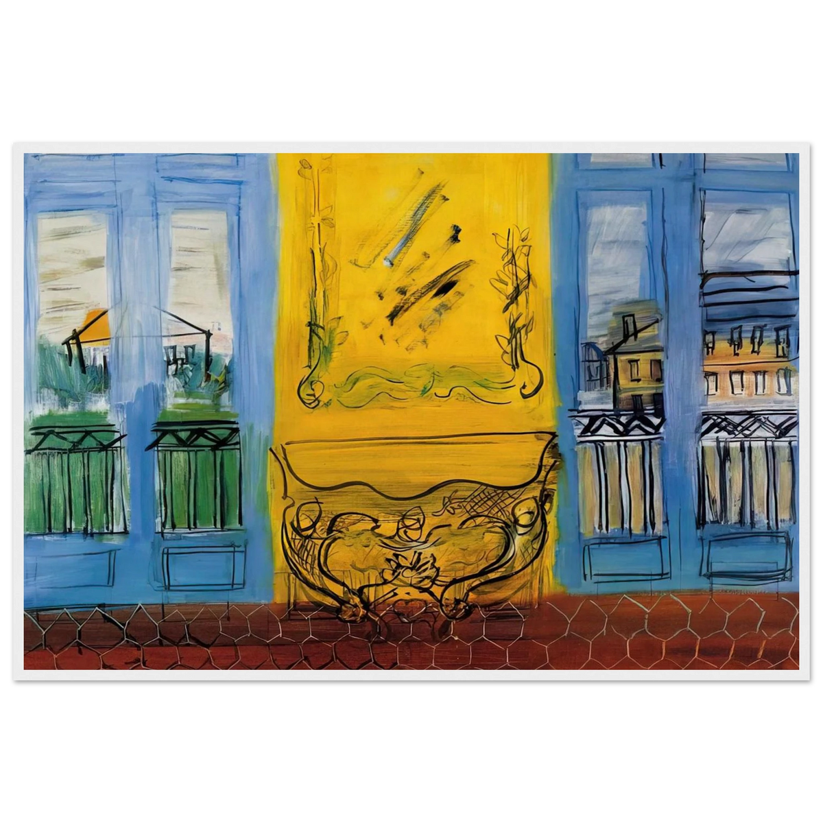 CONSOLE WITH TWO WINDOWS 1948 Framed Poster | Raoul Dufy Framed Prints Wall Art | Raoul Dufy Shop