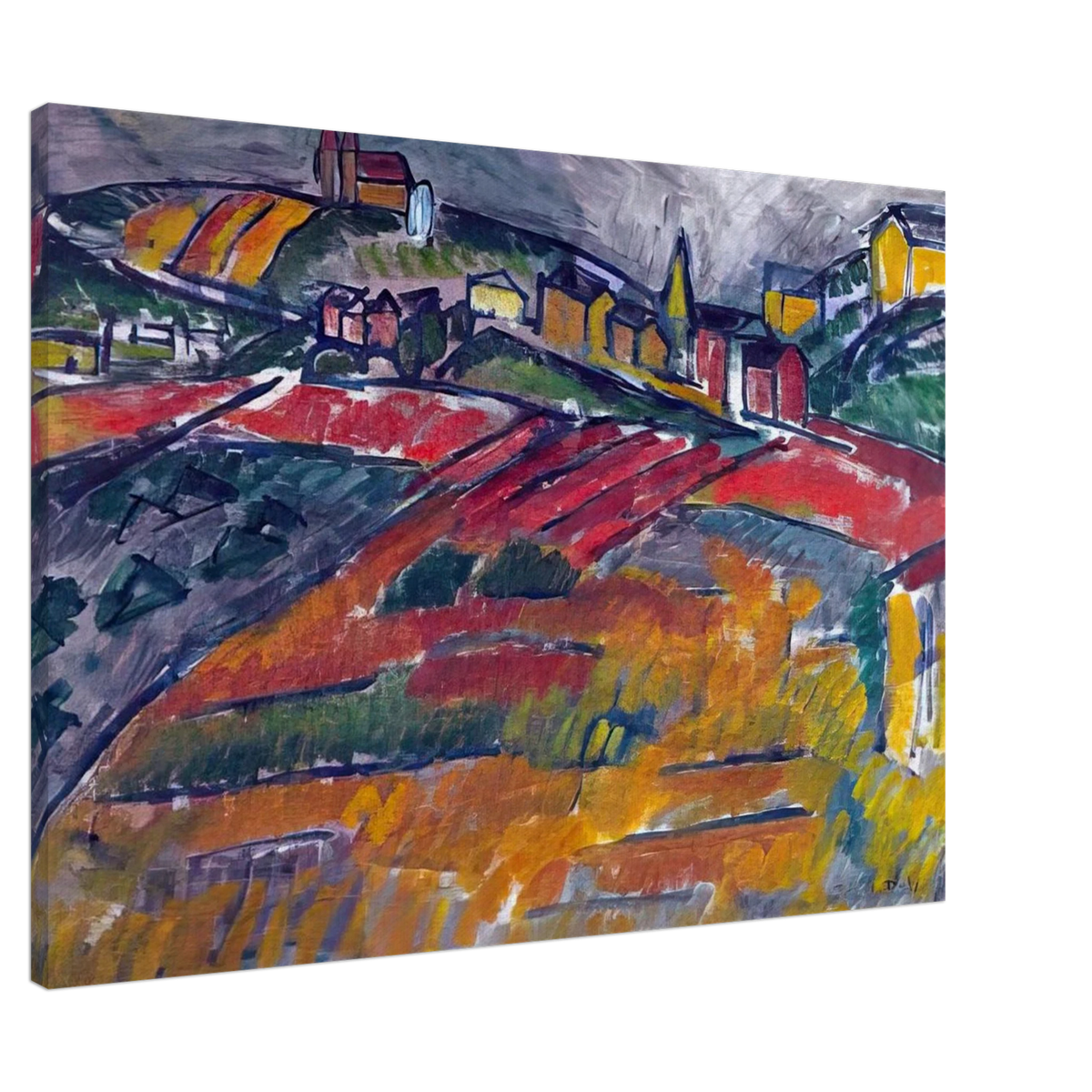 LANDSCAPE WITH RED AND YELLOW Canvas | Raoul Dufy Canvas | Raoul Dufy Shop