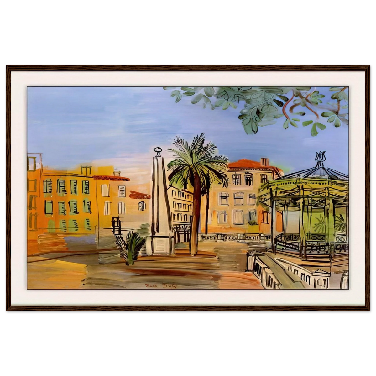 THE SQUARE IN HYERES Framed Poster | Raoul Dufy Framed Prints Wall Art | Raoul Dufy Shop
