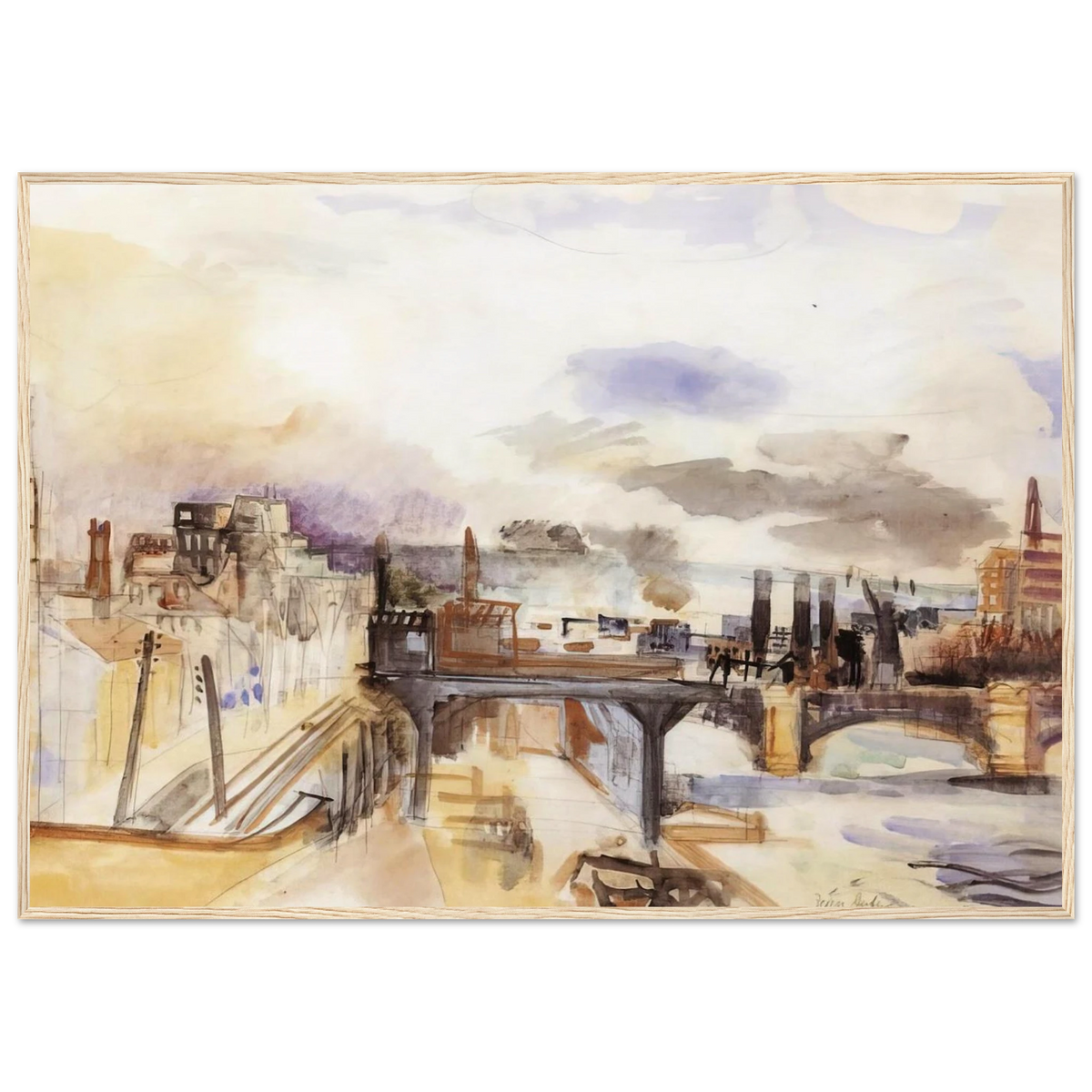 PARISIAN BRIDGE 1922 Framed Poster | Raoul Dufy Framed Prints Wall Art | Raoul Dufy Shop