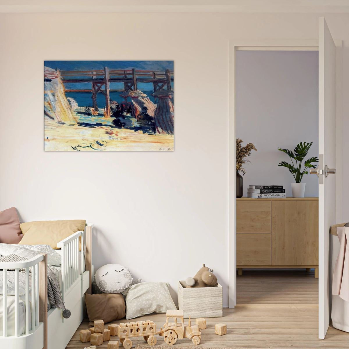 SANDY BEACH OF SAINTE ADRESSE Canvas | Raoul Dufy Canvas | Raoul Dufy Shop