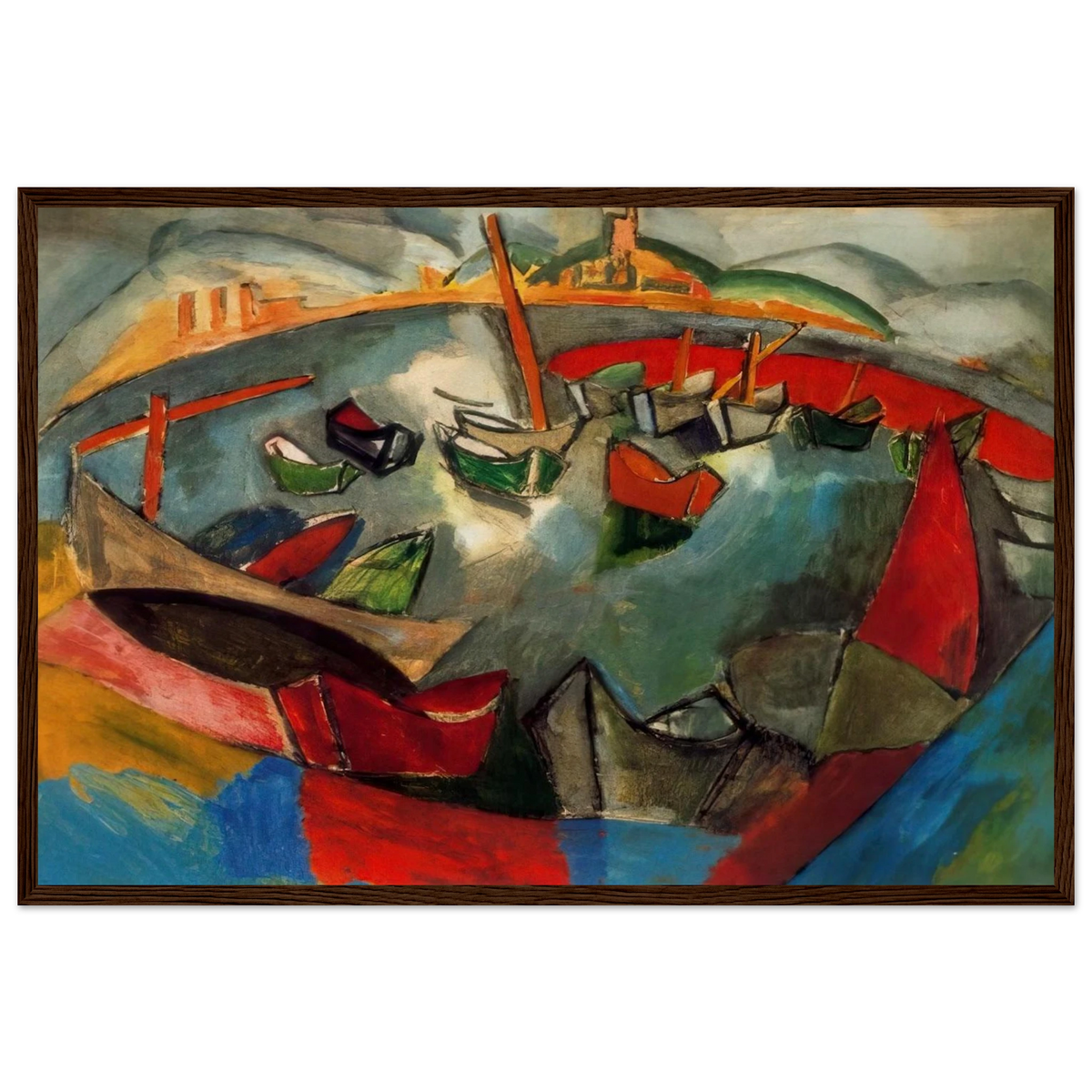 BOATS IN MARSEILLE 1908 Framed Poster | Raoul Dufy Framed Prints Wall Art | Raoul Dufy Shop