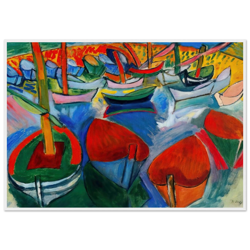 BOATS AT MARTIGUES 1908 Framed Poster | Raoul Dufy Framed Prints Wall Art | Raoul Dufy Shop