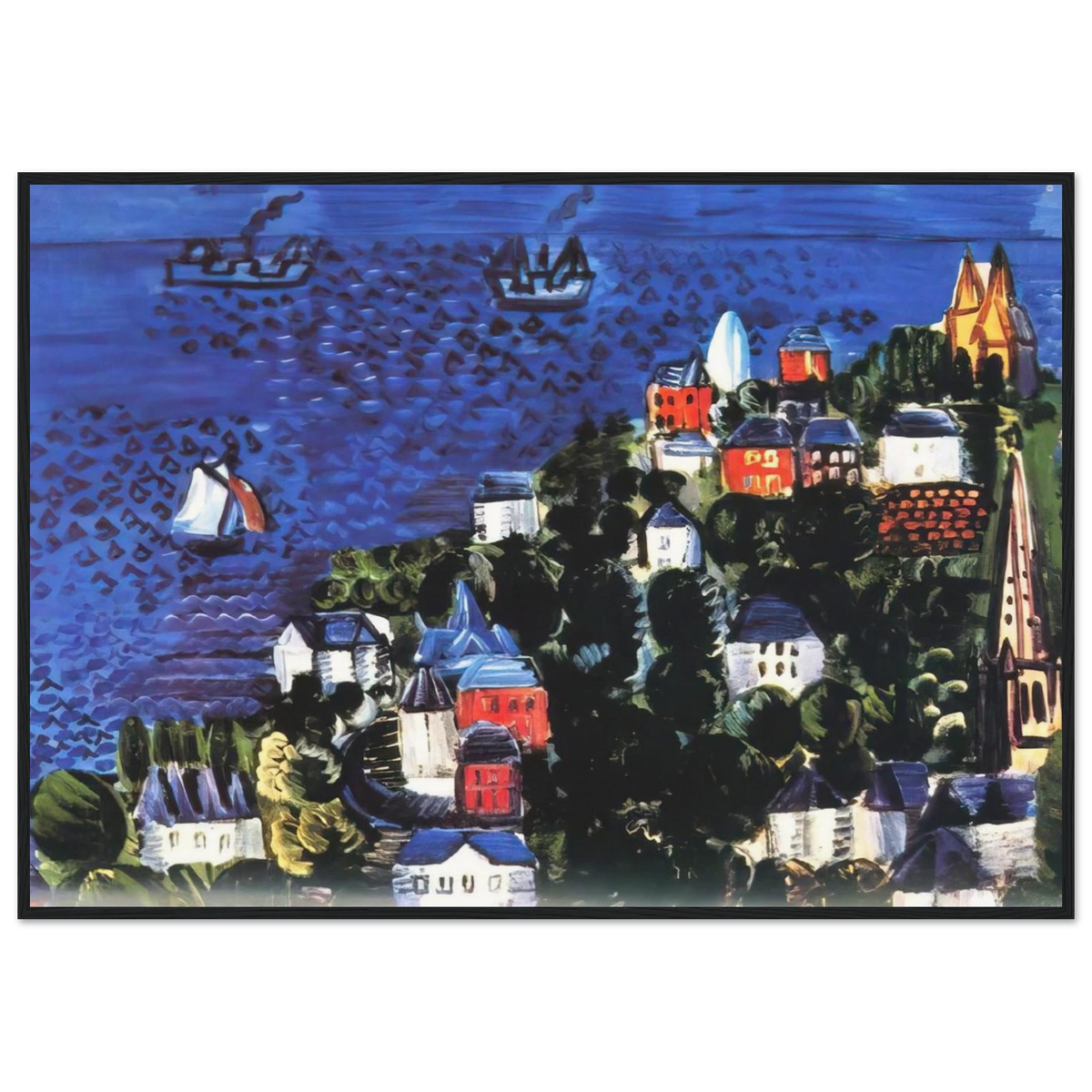 VIEW OF SAINTE ADRESSE Framed Poster | Raoul Dufy Framed Prints Wall Art | Raoul Dufy Shop