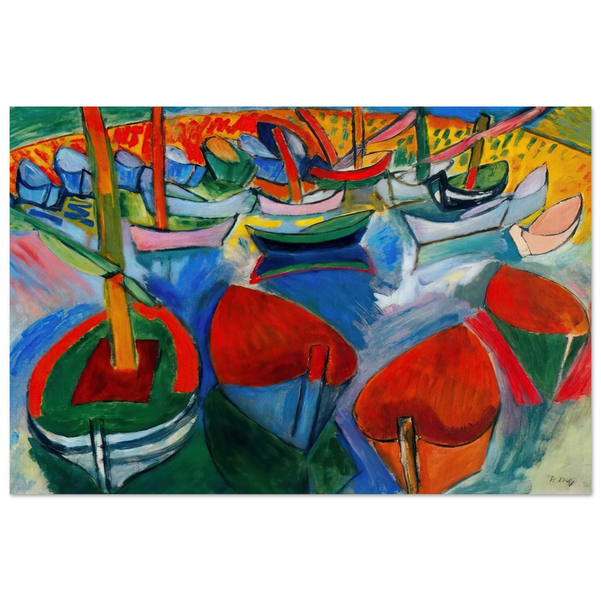 BOATS AT MARTIGUES 1908 Poster | Raoul Dufy Poster | Raoul Dufy Shop