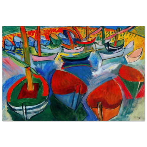BOATS AT MARTIGUES 1908 Poster | Raoul Dufy Poster | Raoul Dufy Shop