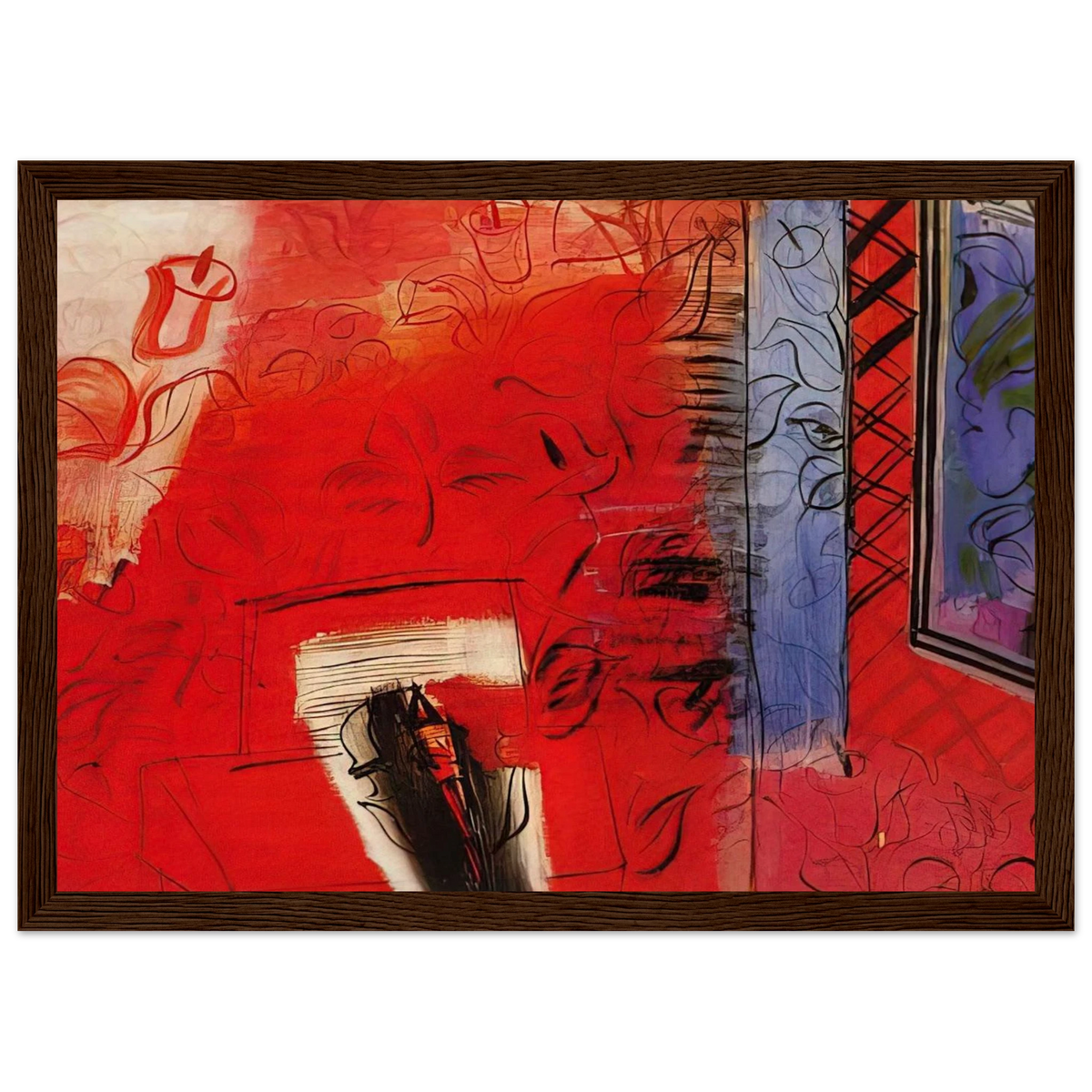 STILL LIFE WITH VIOLIN HOMMAGE TO BACH 1952 Framed Poster | Raoul Dufy Framed Prints Wall Art | Raoul Dufy Shop