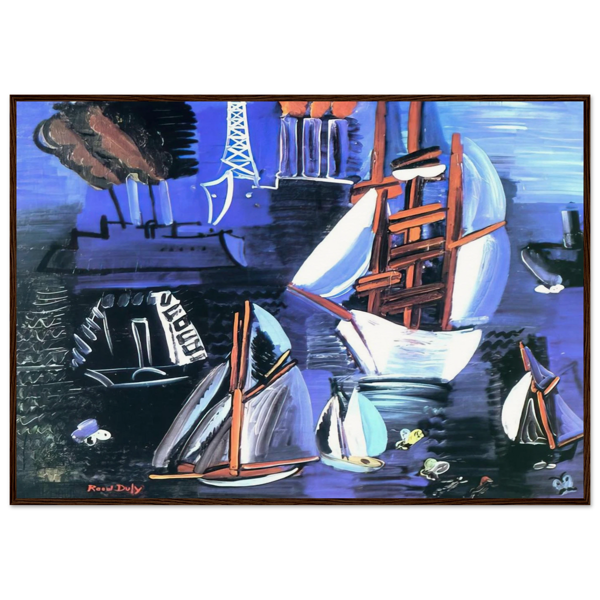 BOATS IN LE HAVRE 1926 Framed Poster | Raoul Dufy Framed Prints Wall Art | Raoul Dufy Shop