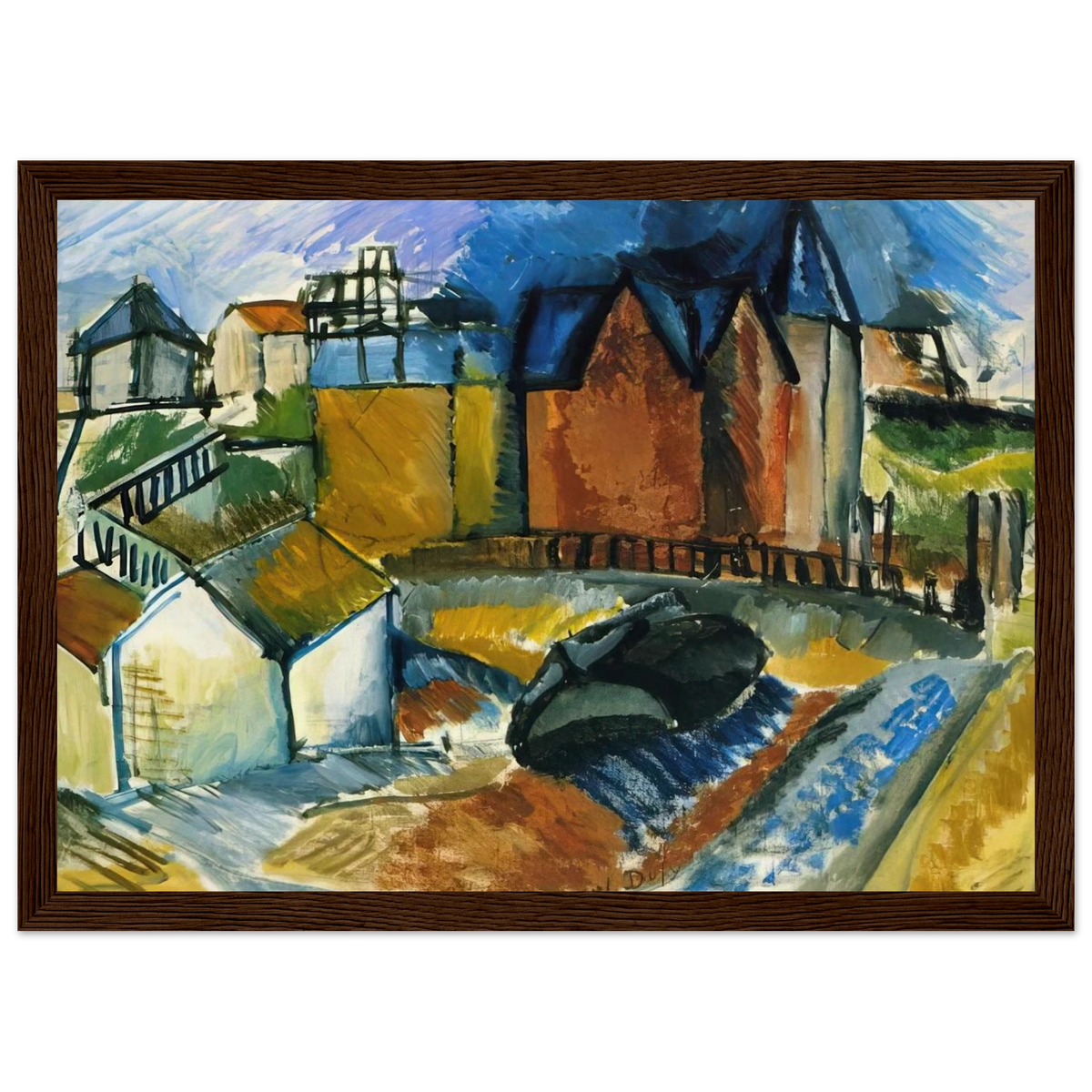 THE BEACH AT HAVRE 1910 Framed Poster | Raoul Dufy Framed Prints Wall Art | Raoul Dufy Shop
